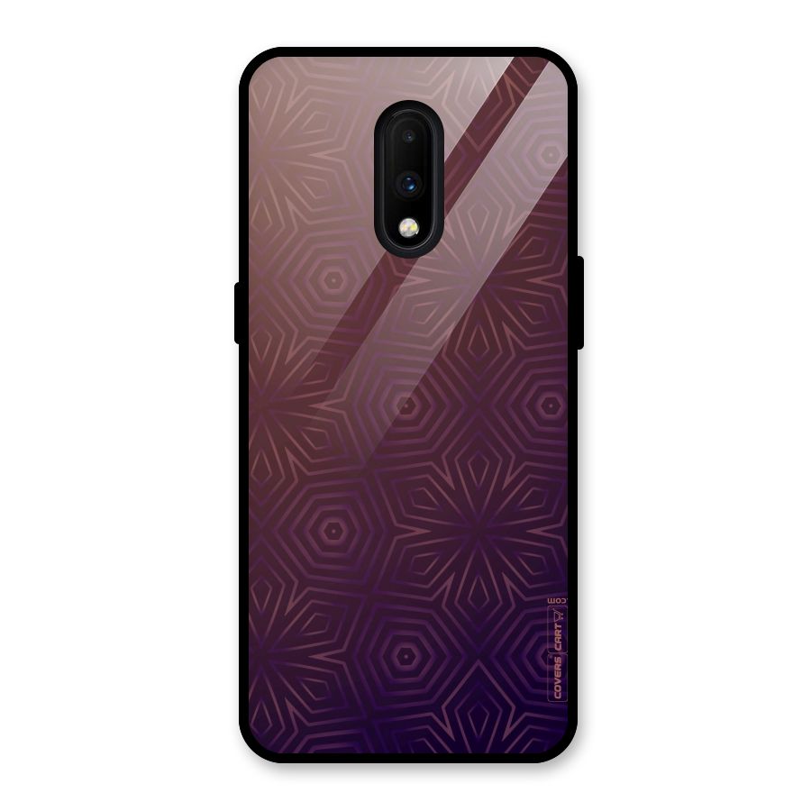 Lavish Purple Pattern Glass Back Case for OnePlus 7
