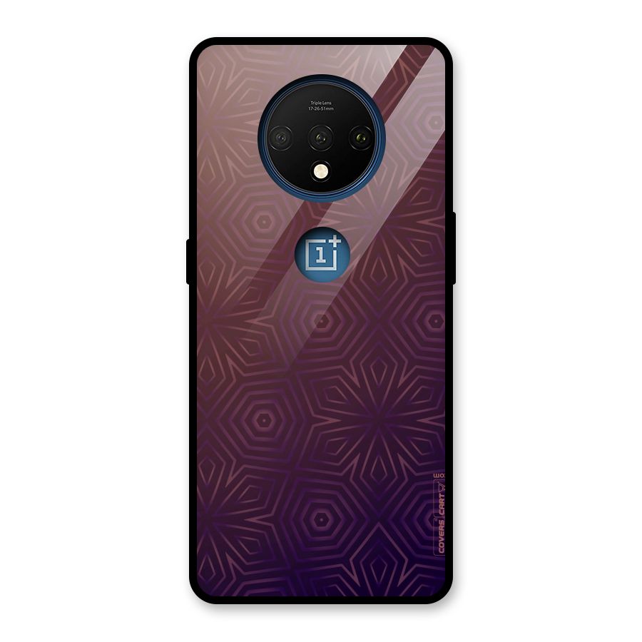 Lavish Purple Pattern Glass Back Case for OnePlus 7T