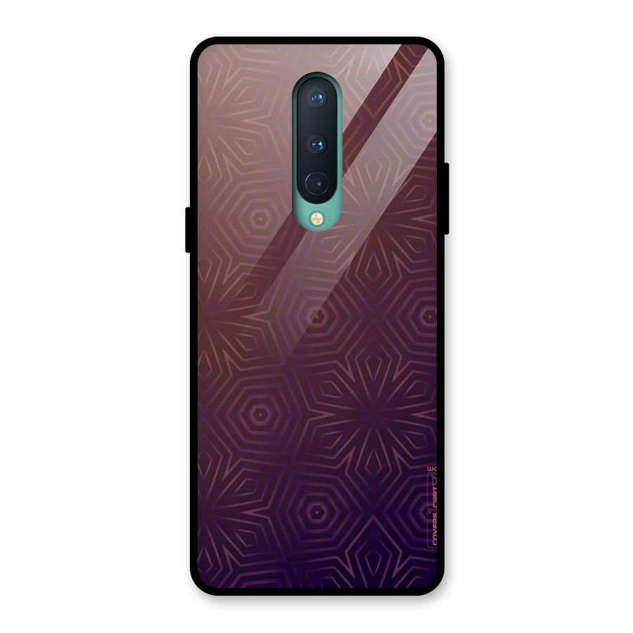 Lavish Purple Pattern Glass Back Case for OnePlus 8