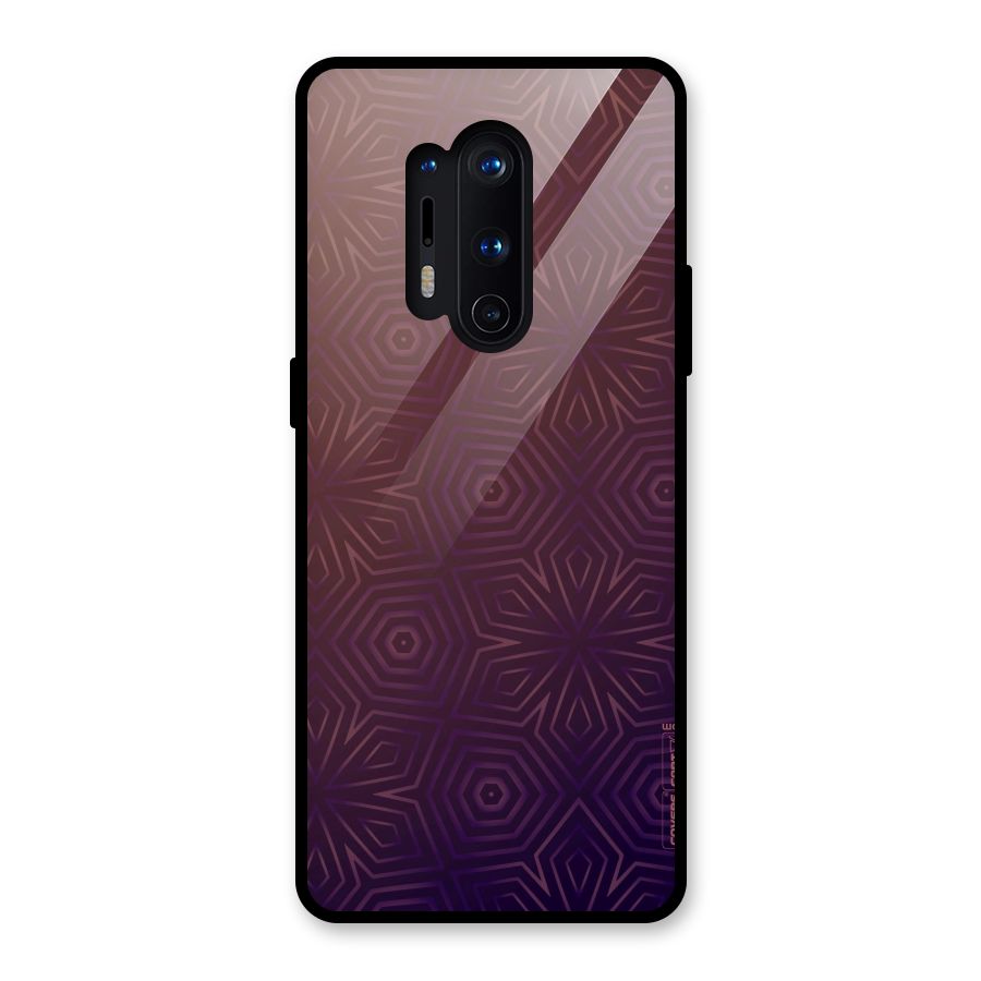 Lavish Purple Pattern Glass Back Case for OnePlus 8 Pro