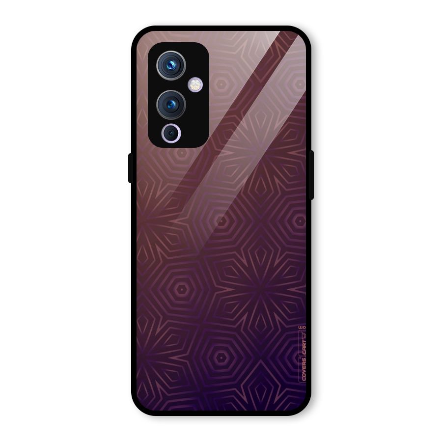 Lavish Purple Pattern Glass Back Case for OnePlus 9