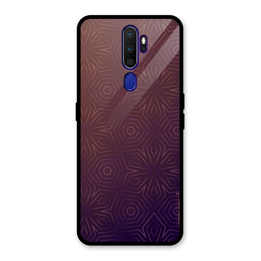 Lavish Purple Pattern Glass Back Case for Oppo A9 (2020)