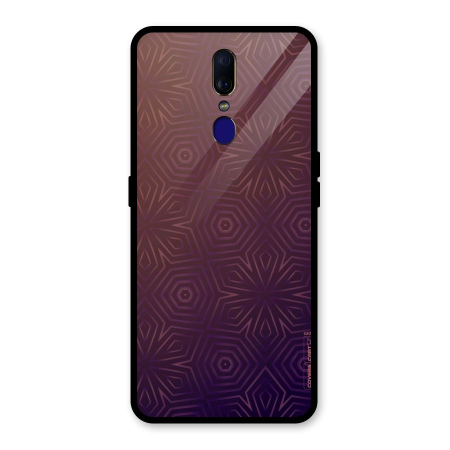 Lavish Purple Pattern Glass Back Case for Oppo F11