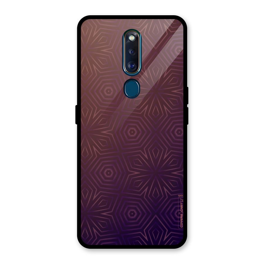 Lavish Purple Pattern Glass Back Case for Oppo F11 Pro