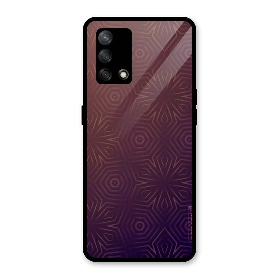 Lavish Purple Pattern Glass Back Case for Oppo F19