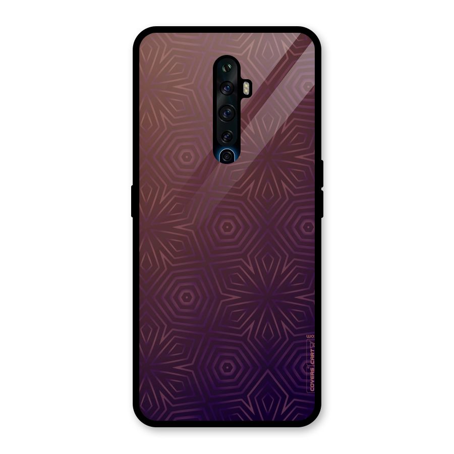 Lavish Purple Pattern Glass Back Case for Oppo Reno2 Z
