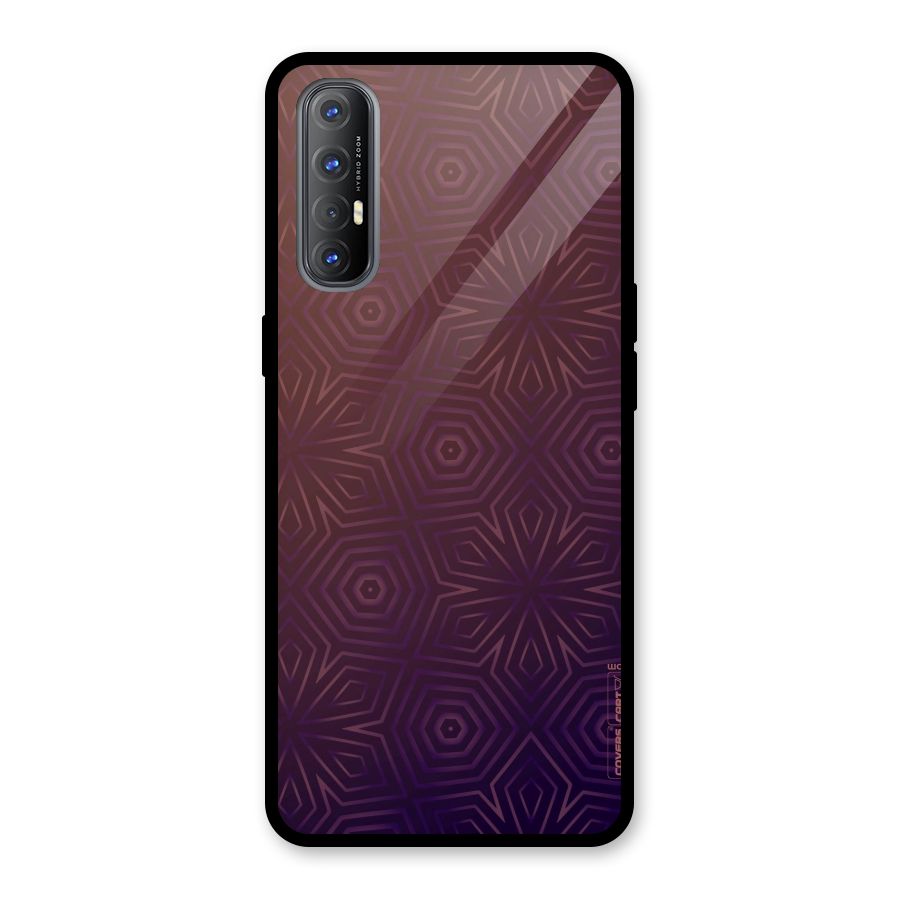 Lavish Purple Pattern Glass Back Case for Oppo Reno3 Pro