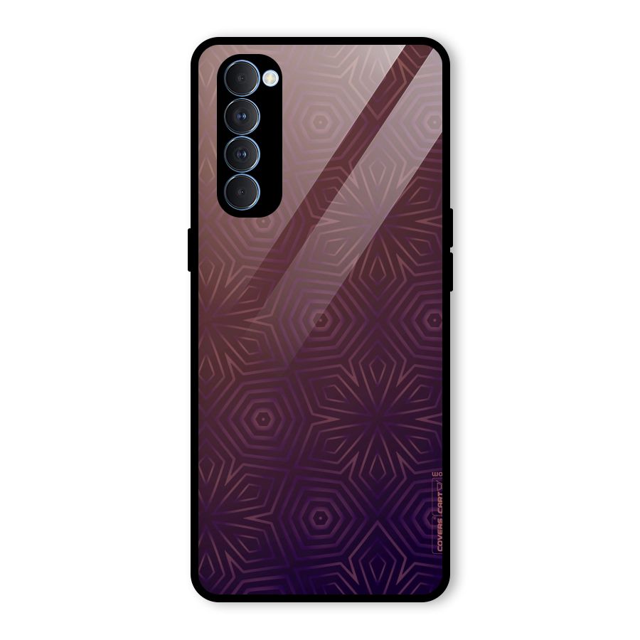 Lavish Purple Pattern Glass Back Case for Oppo Reno4 Pro