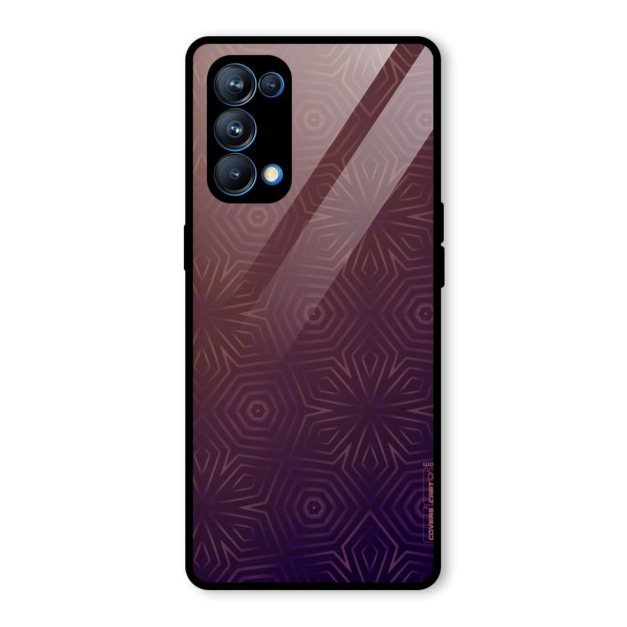 Lavish Purple Pattern Glass Back Case for Oppo Reno5 Pro 5G