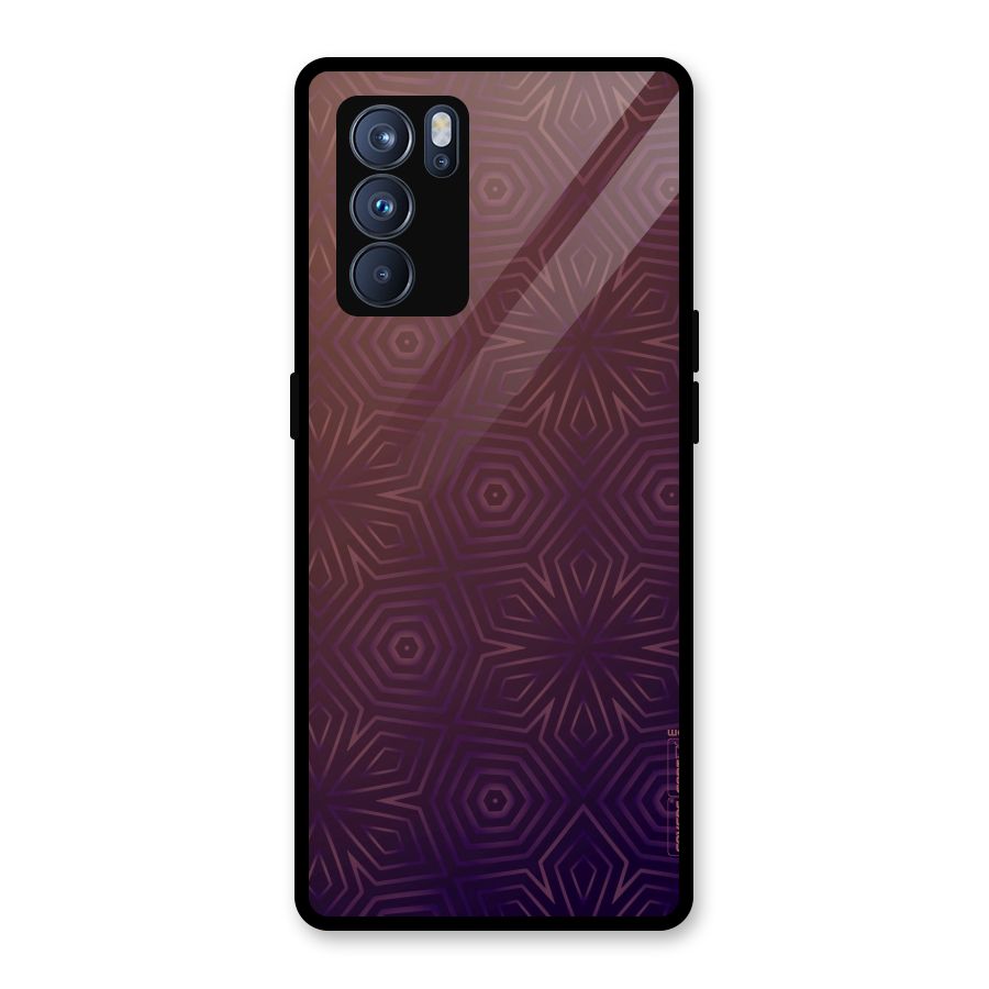 Lavish Purple Pattern Glass Back Case for Oppo Reno6 Pro 5G