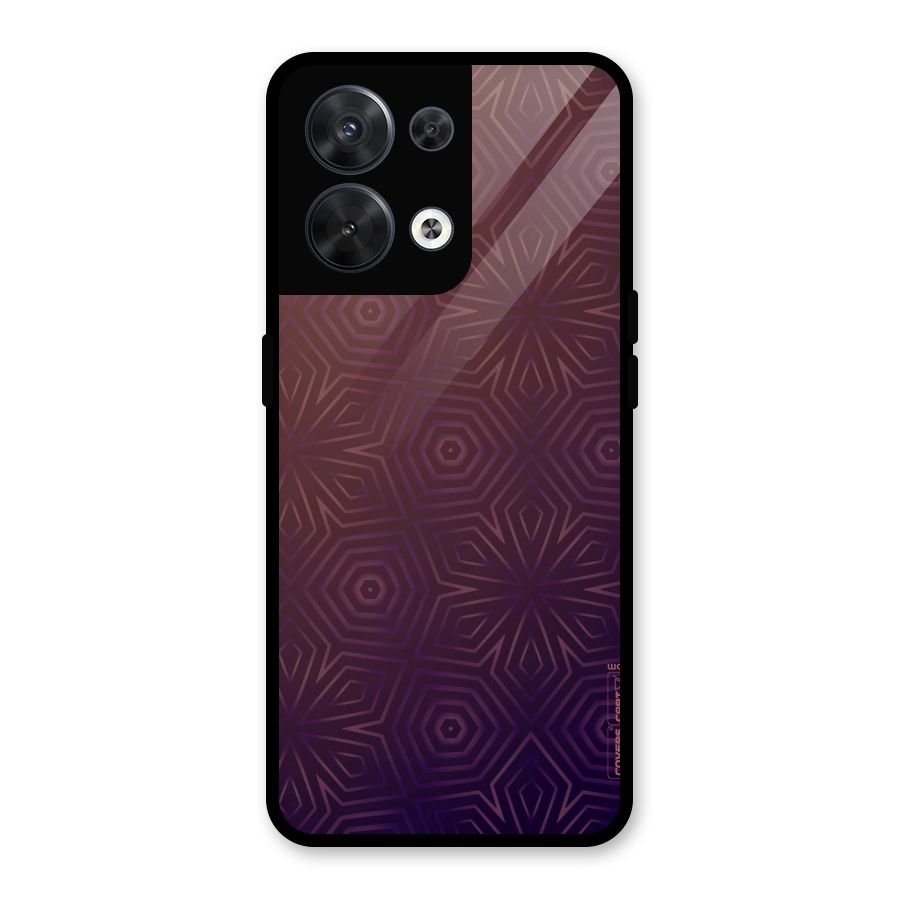 Lavish Purple Pattern Glass Back Case for Oppo Reno8 5G