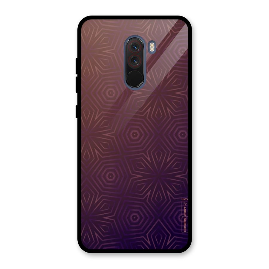 Lavish Purple Pattern Glass Back Case for Poco F1