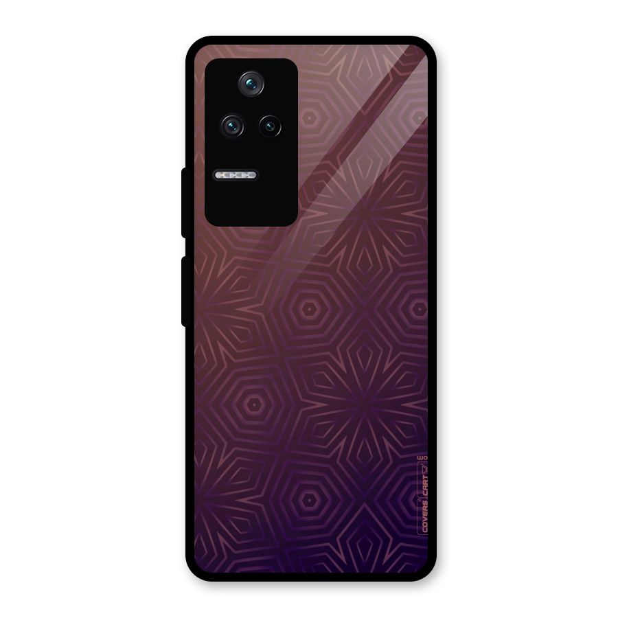 Lavish Purple Pattern Glass Back Case for Poco F4 5G