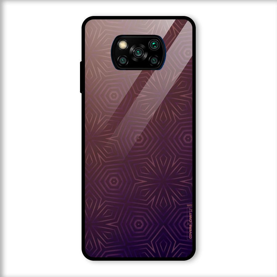 Lavish Purple Pattern Glass Back Case for Poco X3
