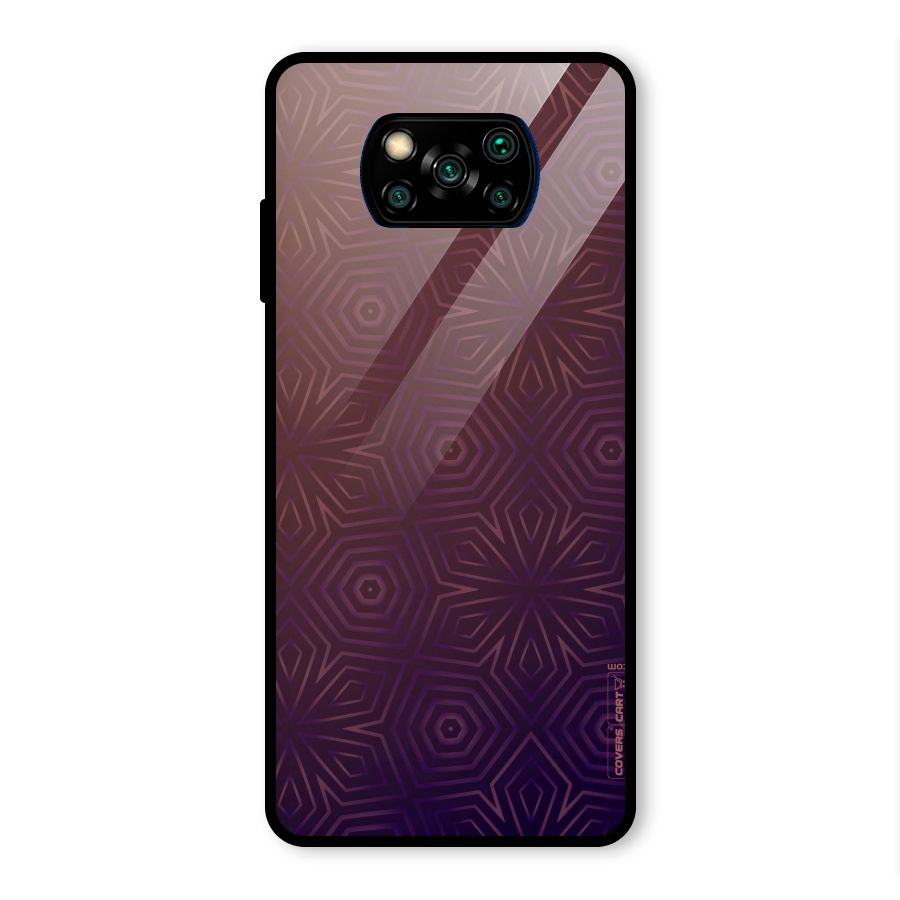 Lavish Purple Pattern Glass Back Case for Poco X3 Pro