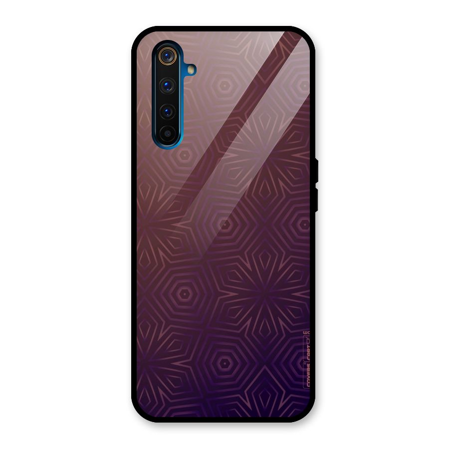 Lavish Purple Pattern Glass Back Case for Realme 6 Pro