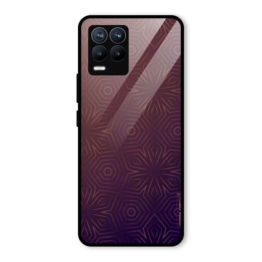 Lavish Purple Pattern Glass Back Case for Realme 8
