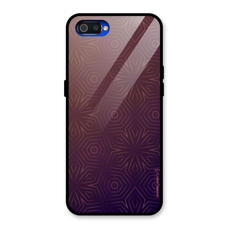 Lavish Purple Pattern Glass Back Case for Realme C2