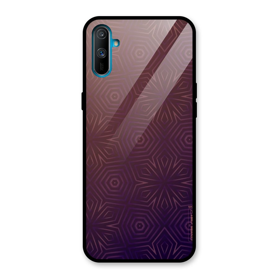 Lavish Purple Pattern Glass Back Case for Realme C3