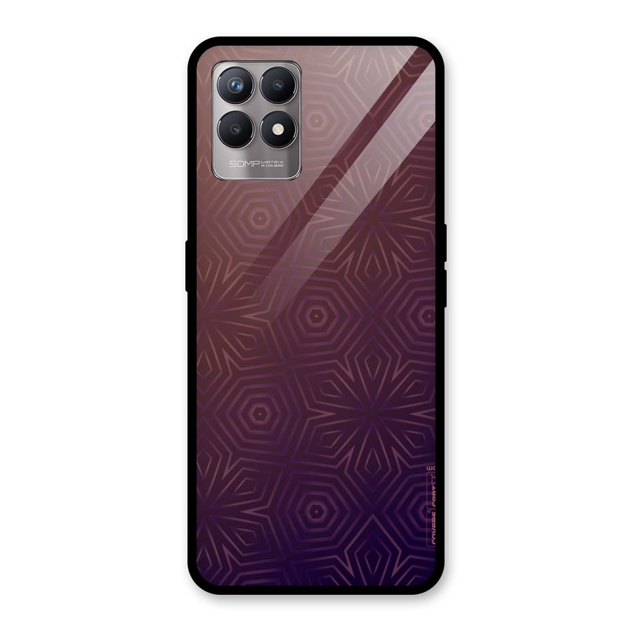 Lavish Purple Pattern Glass Back Case for Realme Narzo 50