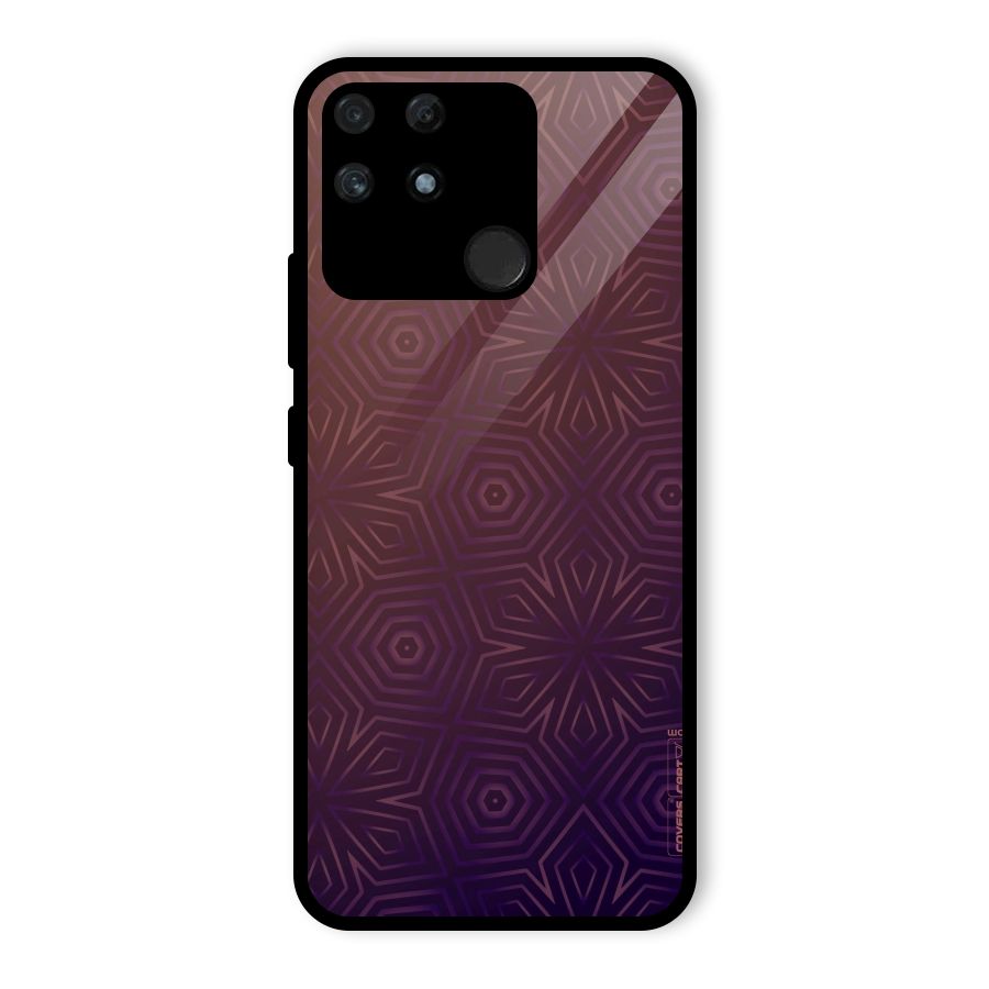 Lavish Purple Pattern Glass Back Case for Realme Narzo 50A