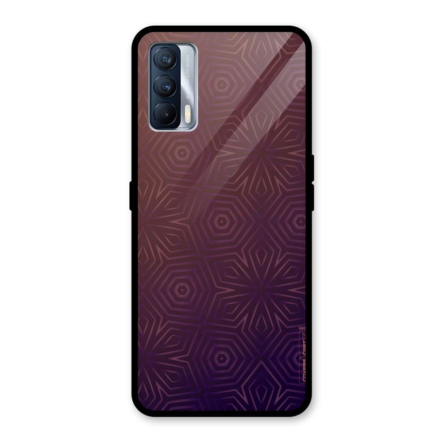 Lavish Purple Pattern Glass Back Case for Realme X7