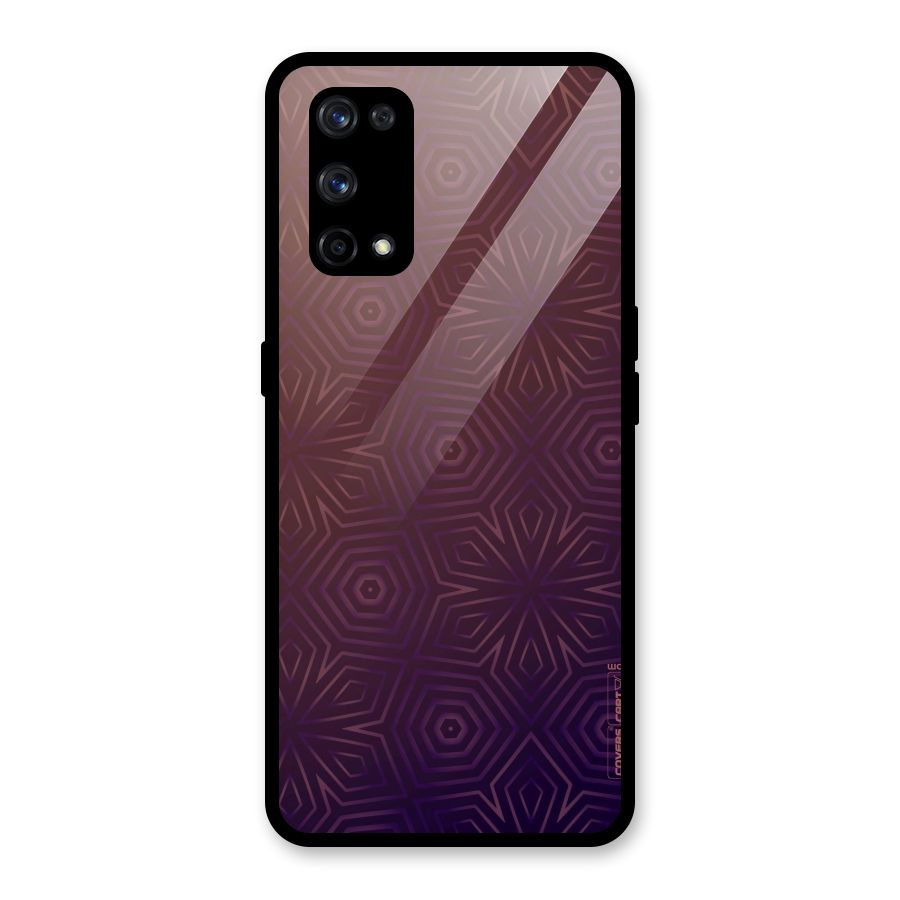 Lavish Purple Pattern Glass Back Case for Realme X7 Pro
