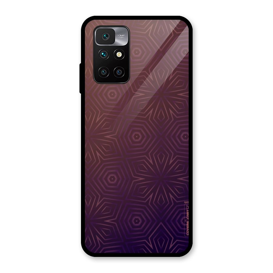 Lavish Purple Pattern Glass Back Case for Redmi 10 Prime