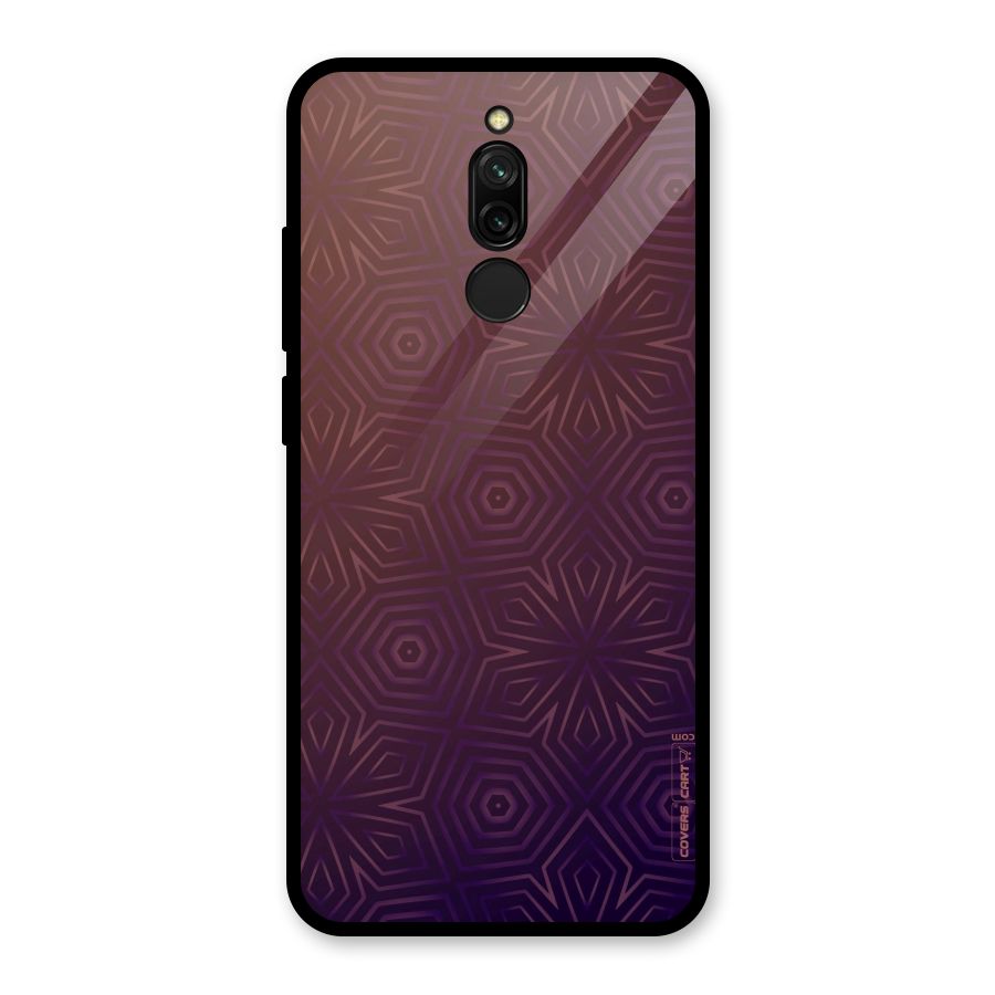 Lavish Purple Pattern Glass Back Case for Redmi 8