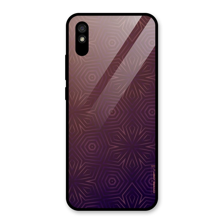 Lavish Purple Pattern Glass Back Case for Redmi 9A