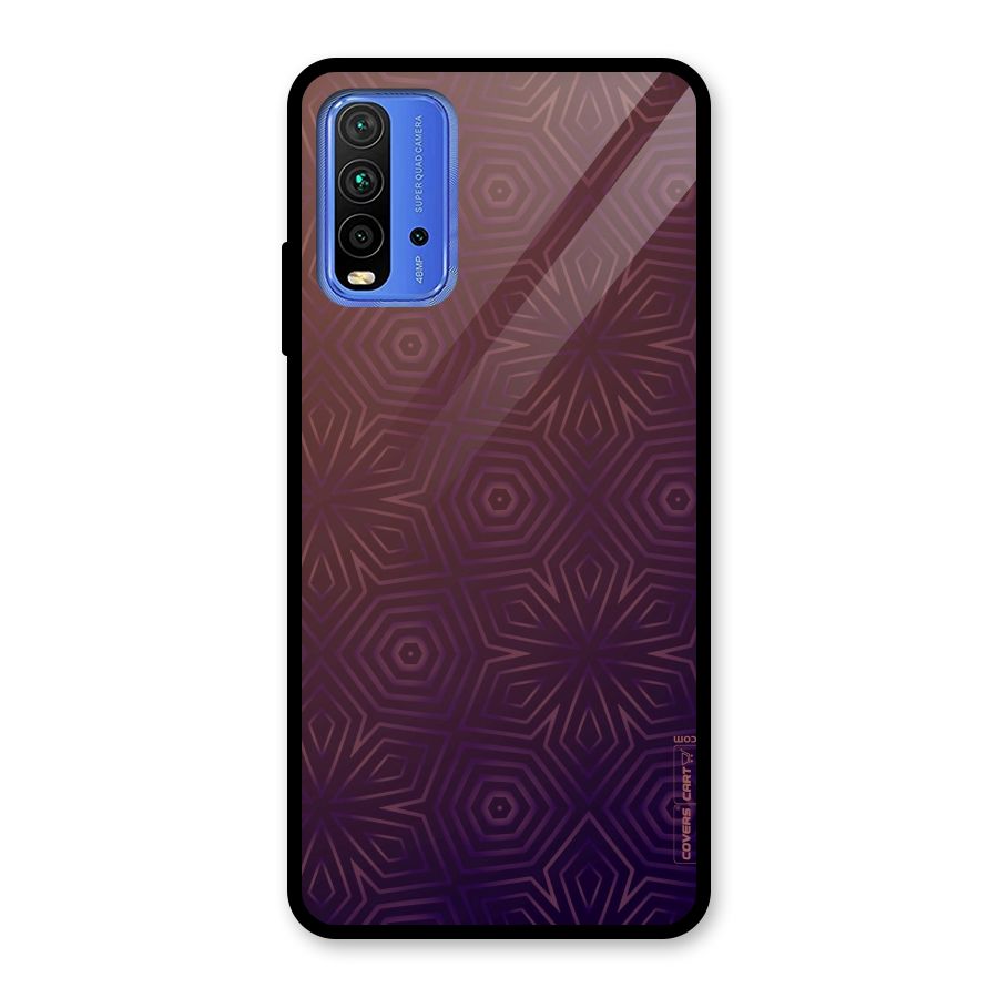 Lavish Purple Pattern Glass Back Case for Redmi 9 Power