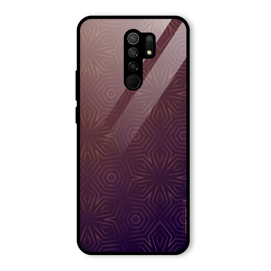 Lavish Purple Pattern Glass Back Case for Redmi 9 Prime