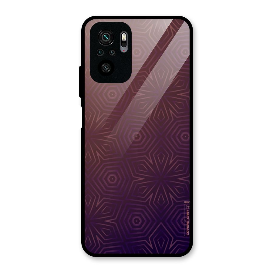 Lavish Purple Pattern Glass Back Case for Redmi Note 10S