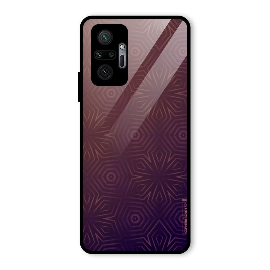 Lavish Purple Pattern Glass Back Case for Redmi Note 10 Pro
