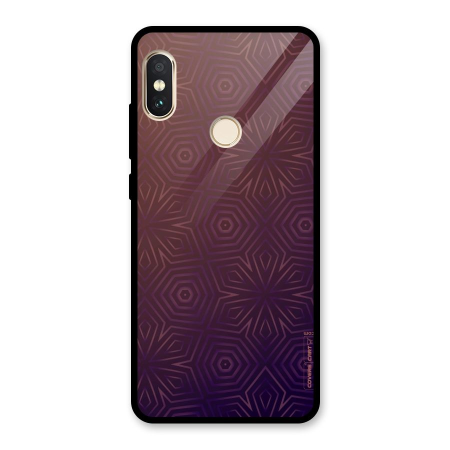 Lavish Purple Pattern Glass Back Case for Redmi Note 5 Pro