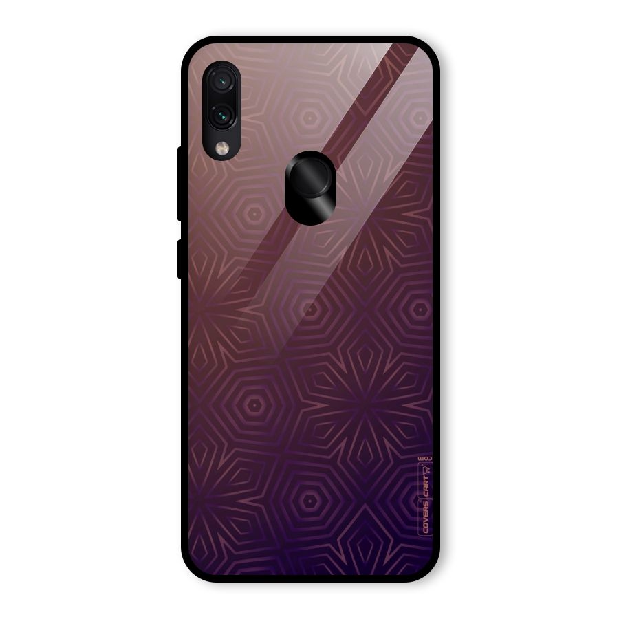 Lavish Purple Pattern Glass Back Case for Redmi Note 7