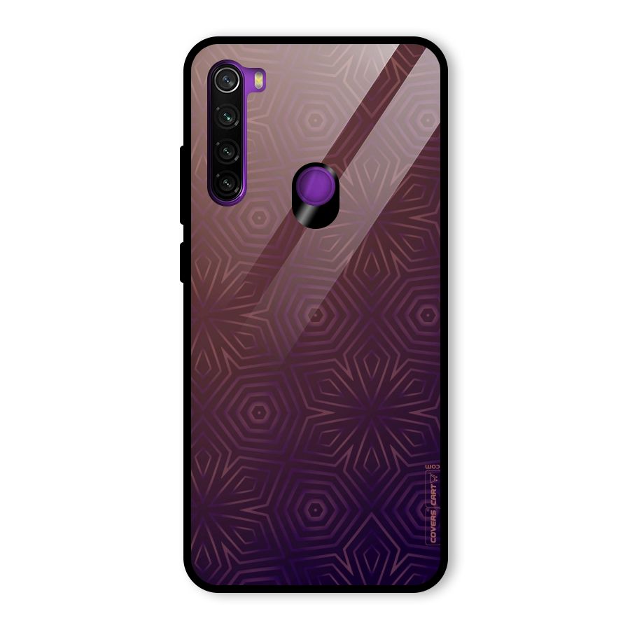 Lavish Purple Pattern Glass Back Case for Redmi Note 8