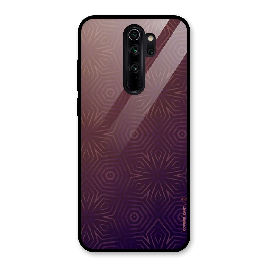 Lavish Purple Pattern Glass Back Case for Redmi Note 8 Pro