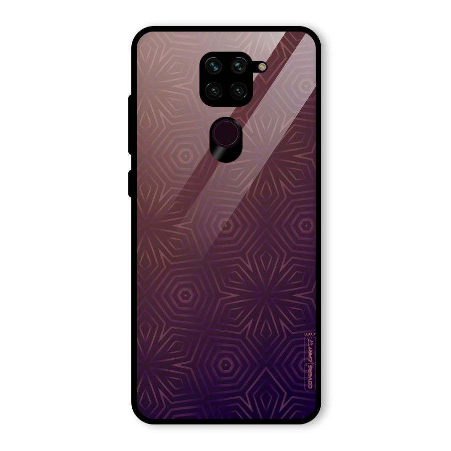 Lavish Purple Pattern Glass Back Case for Redmi Note 9