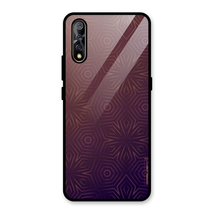 Lavish Purple Pattern Glass Back Case for Vivo S1