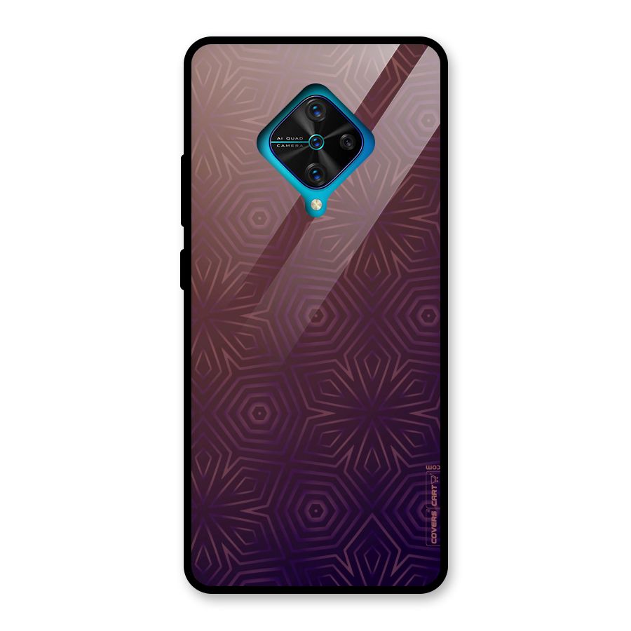 Lavish Purple Pattern Glass Back Case for Vivo S1 Pro