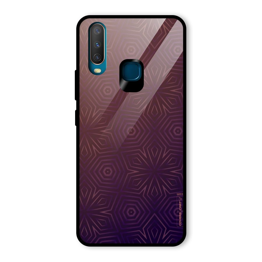 Lavish Purple Pattern Glass Back Case for Vivo U10