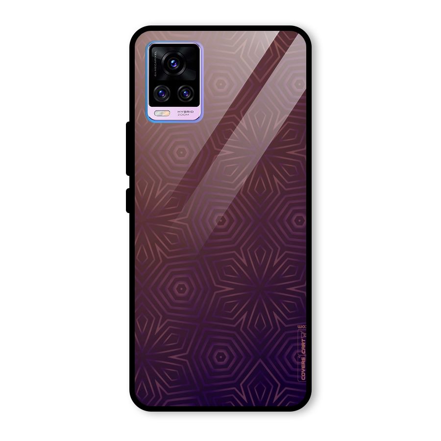 Lavish Purple Pattern Glass Back Case for Vivo V20 Pro