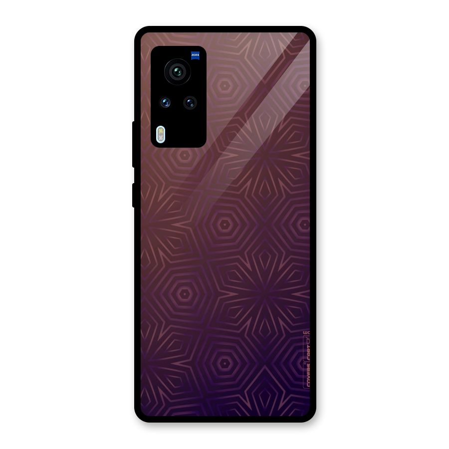 Lavish Purple Pattern Glass Back Case for Vivo X60 Pro