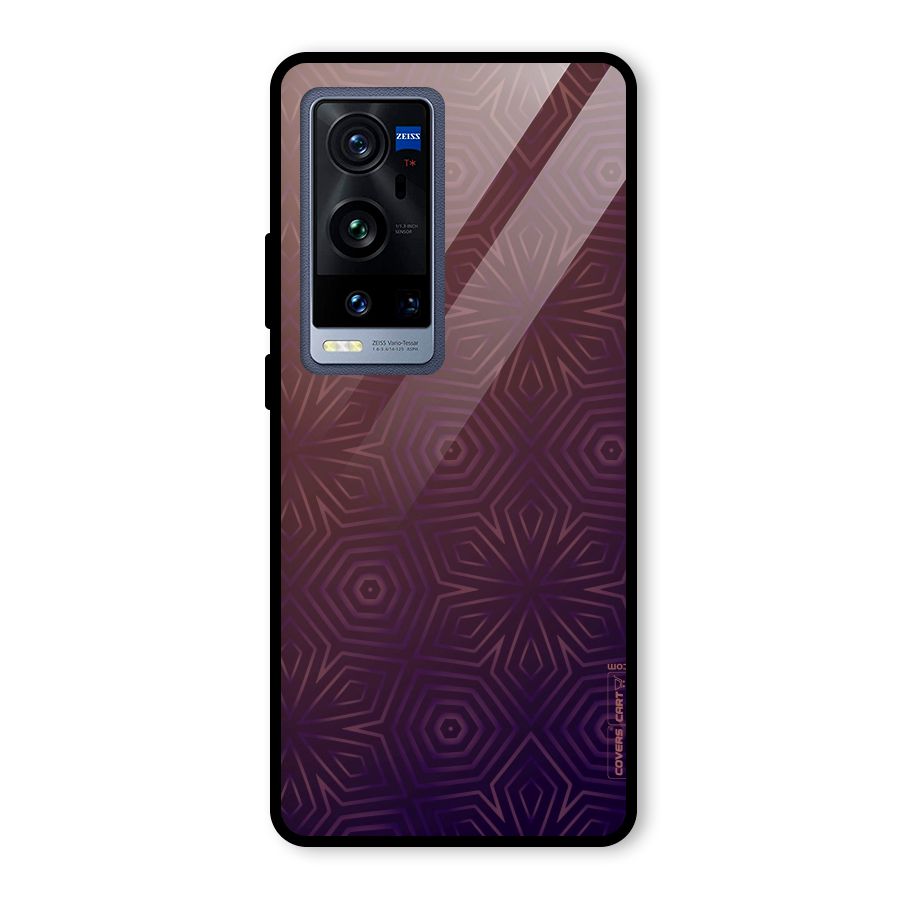 Lavish Purple Pattern Glass Back Case for Vivo X60 Pro Plus