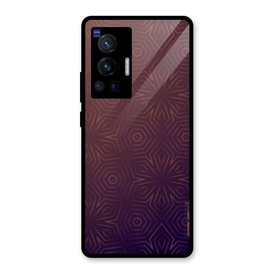 Lavish Purple Pattern Glass Back Case for Vivo X70 Pro