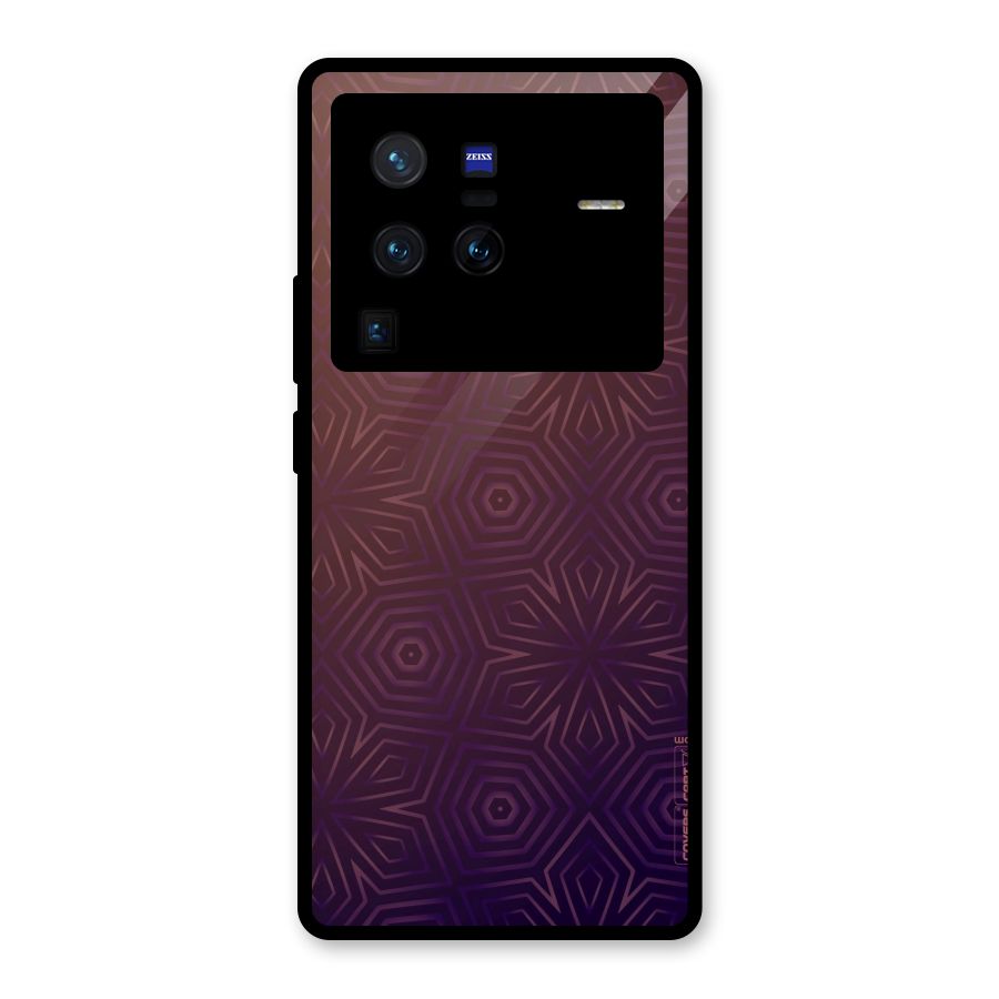 Lavish Purple Pattern Glass Back Case for Vivo X80 Pro