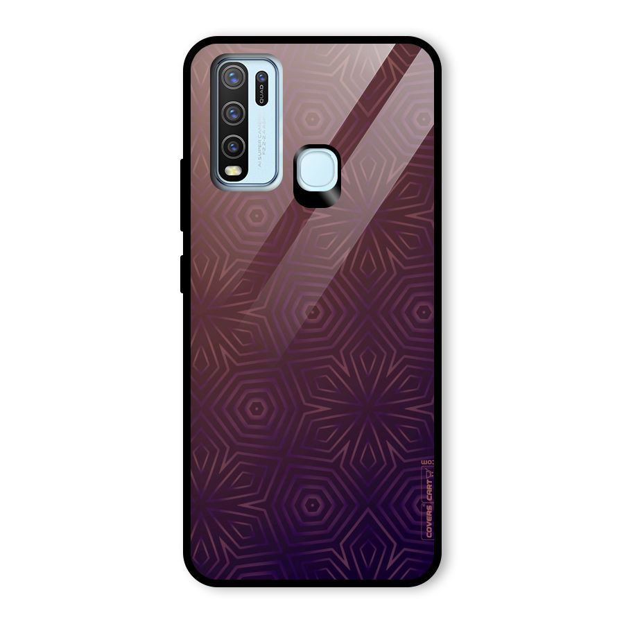 Lavish Purple Pattern Glass Back Case for Vivo Y50