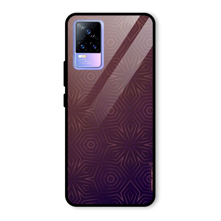 Lavish Purple Pattern Glass Back Case for Vivo Y73