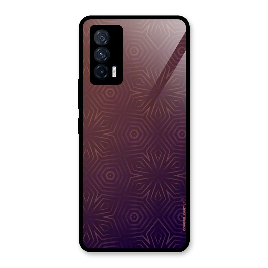 Lavish Purple Pattern Glass Back Case for Vivo iQOO 7 5G
